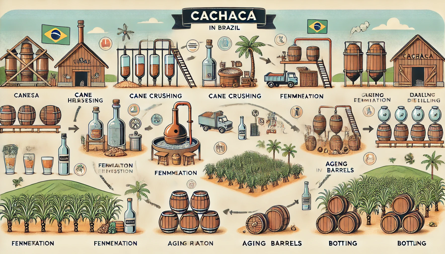 Como é feita a cachaça no Brasil